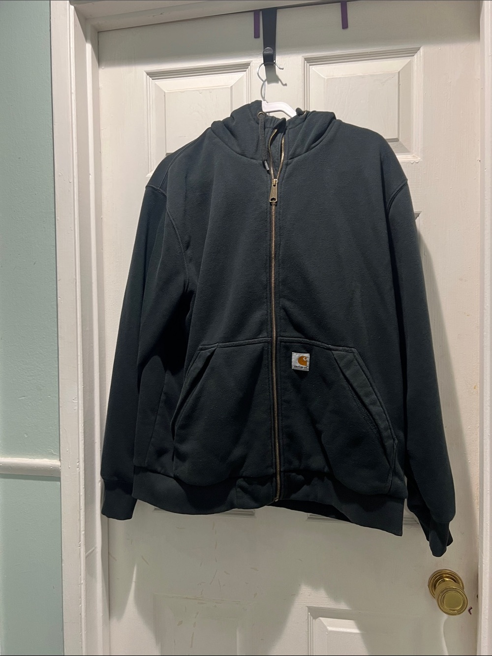 Carhartt Black Full-Zip Hooded Sweatshirt